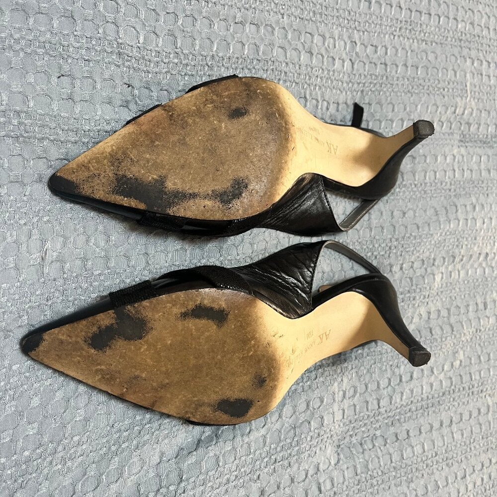 Anne Klein Classic Black Slingback Pumps, Size 7 1/2 M - Picture 3 of 7
